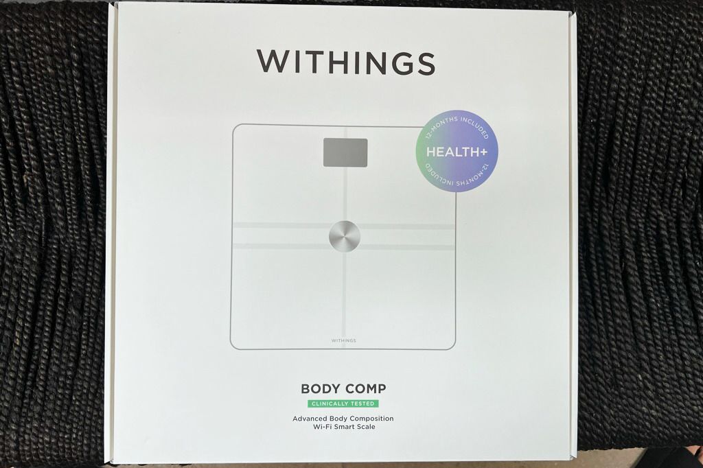 Withings Body Comp Smart Scale box on table