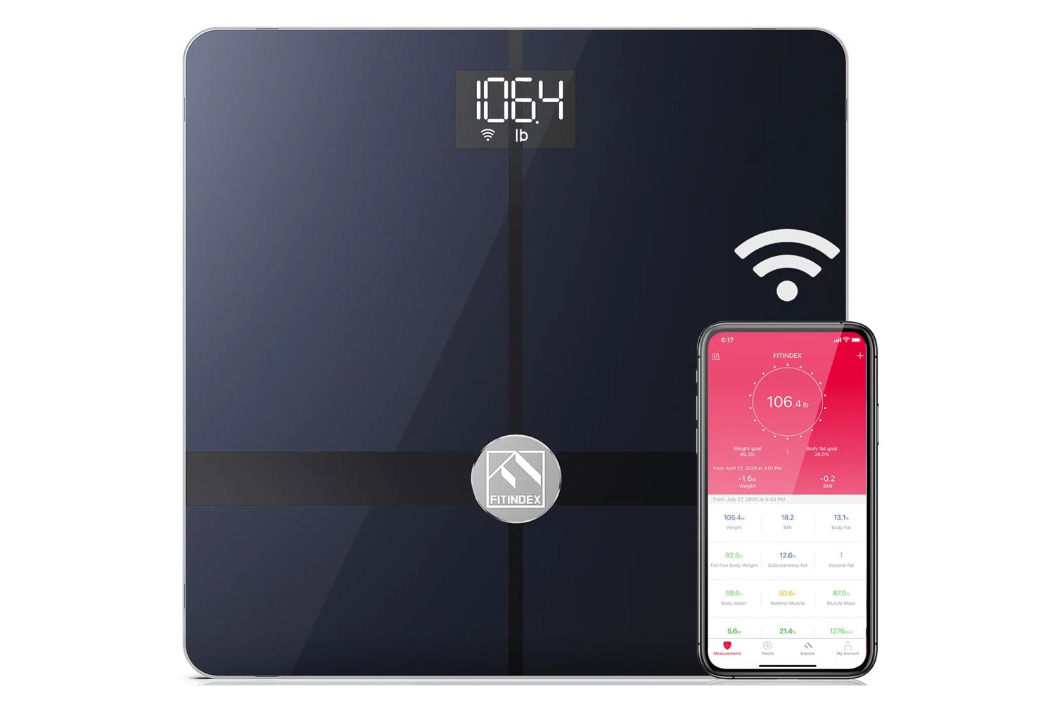 Fitindex WiFi Bluetooth Body Fat Scale